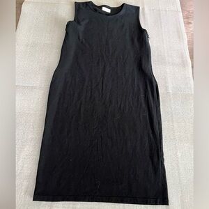 [2]Malou Black Tencel Organic Cotton Stretchy Shift knee Dress
